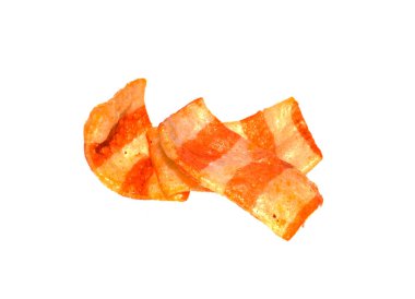 Kızarmış çipler beyaz arkaplanda izole edildi