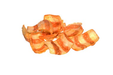 Kızarmış çipler beyaz arkaplanda izole edildi