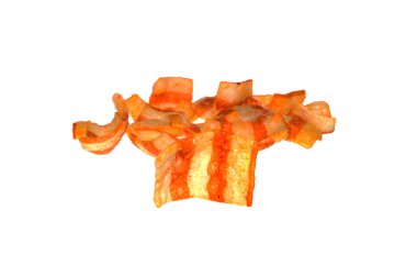 Kızarmış çipler beyaz arkaplanda izole edildi