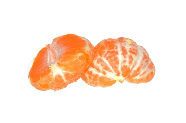 Reife Mandarine Isoliert Auf Weißem Hintergrund — Stockfoto