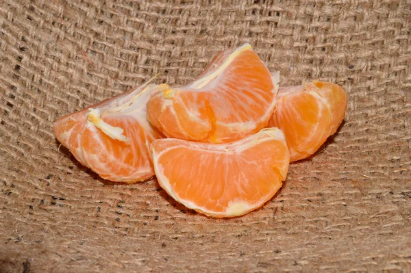 Ripe Tangerine Isolated White Background — Stock Photo, Image