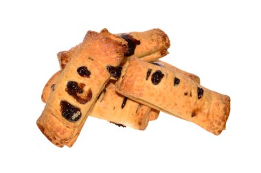 Beyaz arkaplanda izole edilmiş çerezler