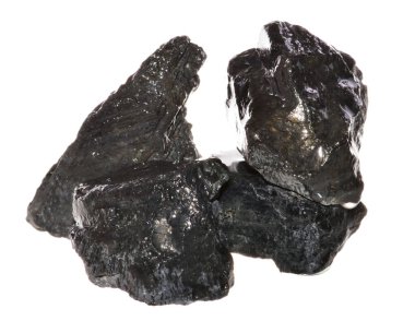 kömür beyaz arkaplanda izole edildi