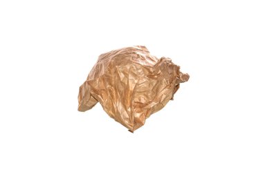 buruşmuş kağıt beyaz arkaplanda izole