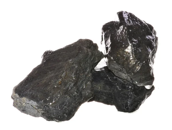 Carbón Aislado Sobre Fondo Blanco — Foto de Stock