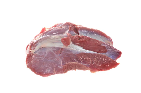 Surowe Mięso Izolowane Białym Tle — Zdjęcie stockowe
