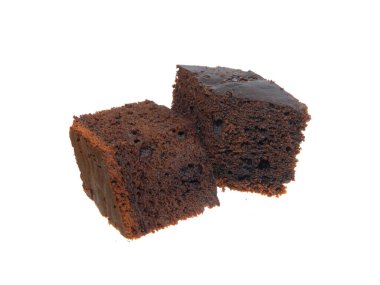                                Beyaz arka planda izole edilmiş çikolatalı pasta