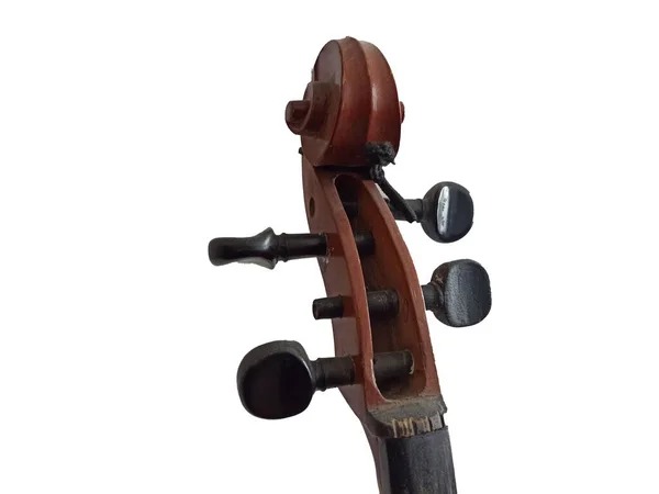 Violino Isolado Sobre Fundo Branco — Fotografia de Stock