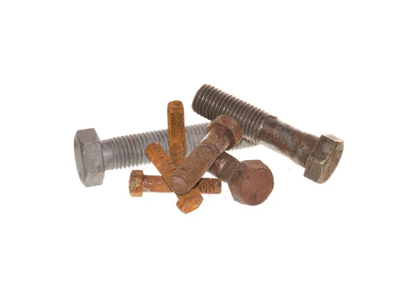 Rusty Bolt Isolated White Background — Stock Photo, Image