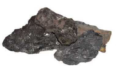 kömür beyaz arkaplanda izole edildi