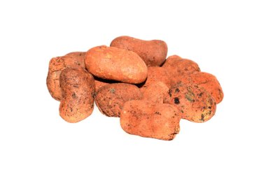 beyaz arkaplanda izole edilmiş genişletilmiş kil