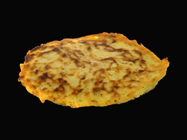 Beyaz arkaplanda izole edilmiş krepler