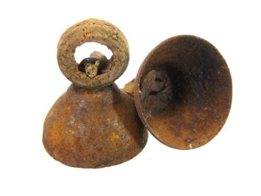                                Beyaz arka plan üzerinde izole metal çan