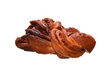 Bun beyaz arkaplanda izole edildi