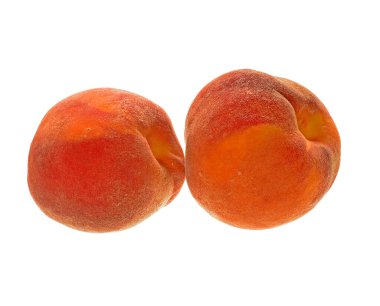 Beyaz arkaplanda şeftali izole