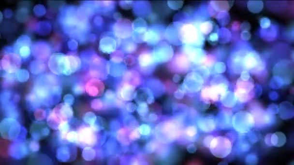 Blau violett Kreis Bokeh abstrakte Licht Hintergrund — Stockvideo