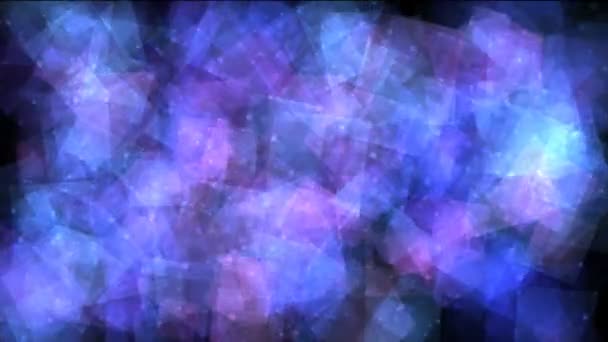 Blau violett quadratisch Bokeh abstrakt Licht Hintergrund — Stockvideo