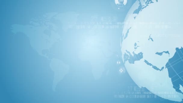 Loop Business Globus Hintergrund — Stockvideo
