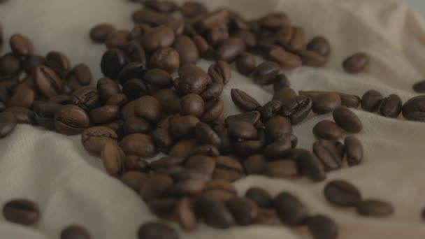 Roasted coffee beans — Stock Video