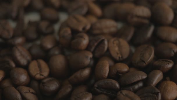 Roasted coffee beans — Stock Video