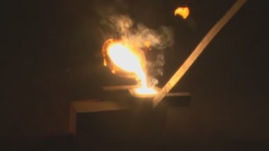 Metalurji. Fabrika. Sıvı sıcak metal