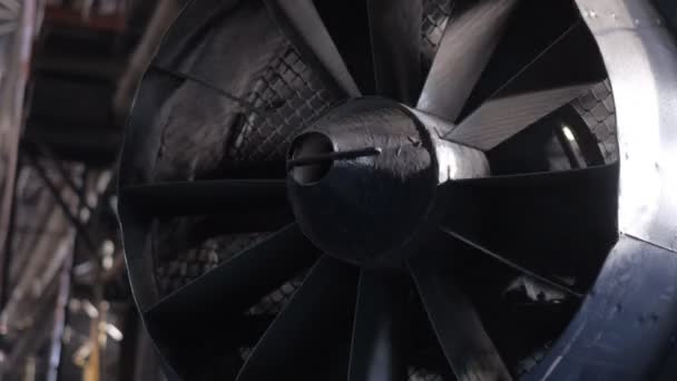 Grote fan. De turbine. — Stockvideo