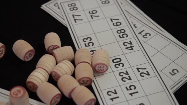 Russian lotto is national table game — Stock Video