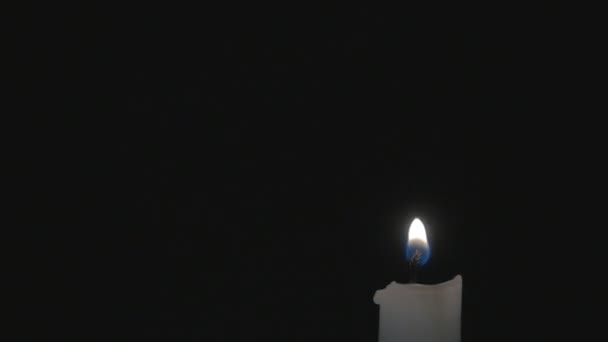 One bright burning candle. HD. — Stock Video