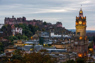 Edinburgh castle and Cityscape clipart