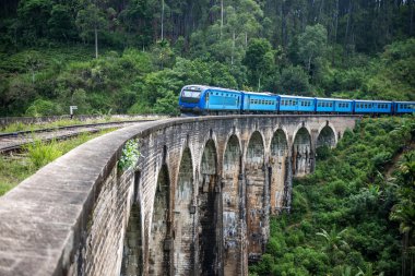Dokuz kemerler geçen tren