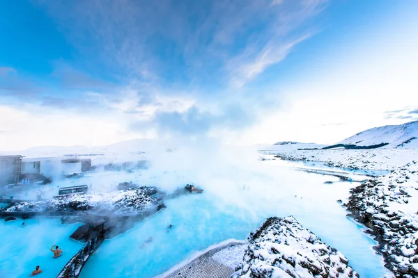 Błękitne laguny hot spring spa. — Zdjęcie stockowe