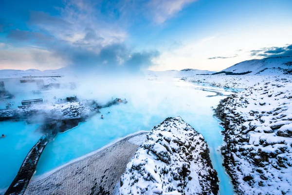 Blauwe lagune hot spring spa. — Stockfoto