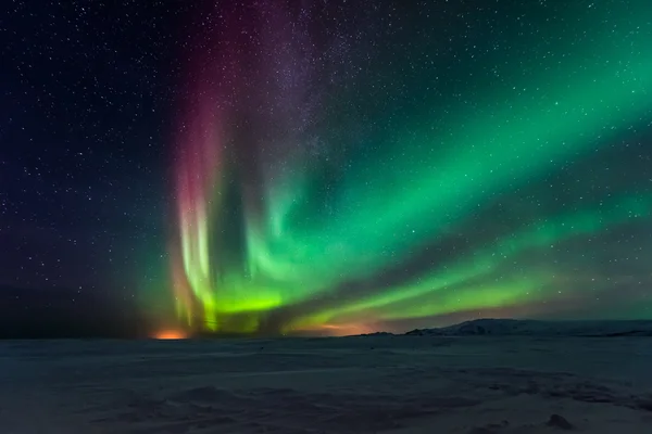 Noorderlicht in IJsland — Stockfoto