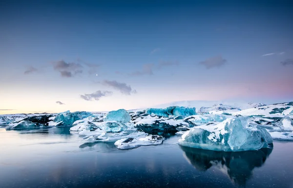 Icebergs floating in Jokulsarlon glacier lake Stock Image
