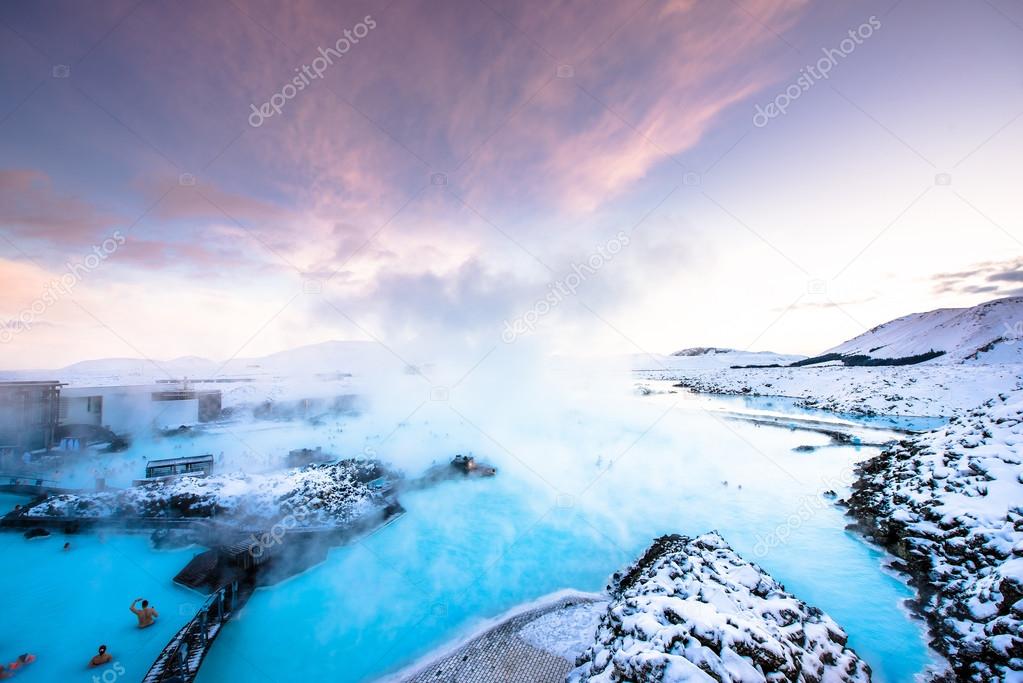 Blue lagoon hot spring spa.