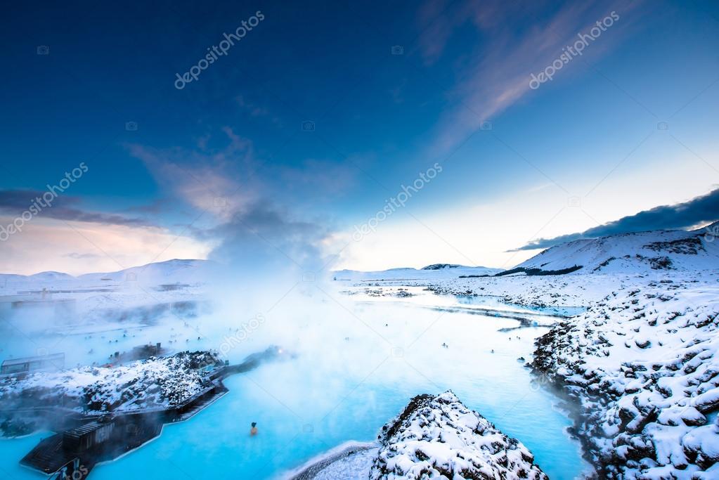 Blue lagoon hot spring spa.