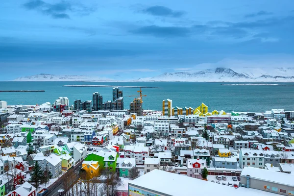 Pemandangan Reykjavik, Islandia Stok Lukisan  