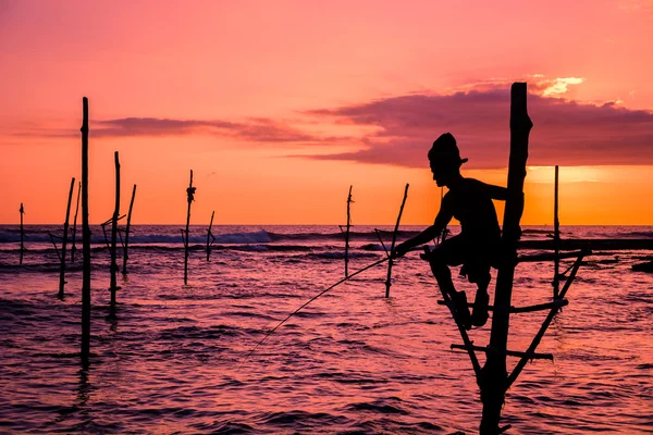 Traditional fisherman on sticks — Stock Photo, Image