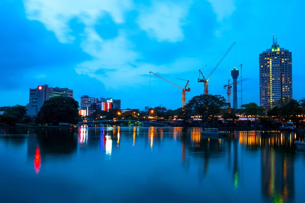 Colombo skyline at night — Stock Photo, Image