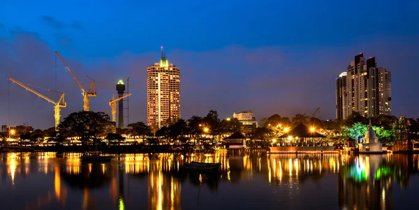 Colombo skyline at night — Stock Photo, Image