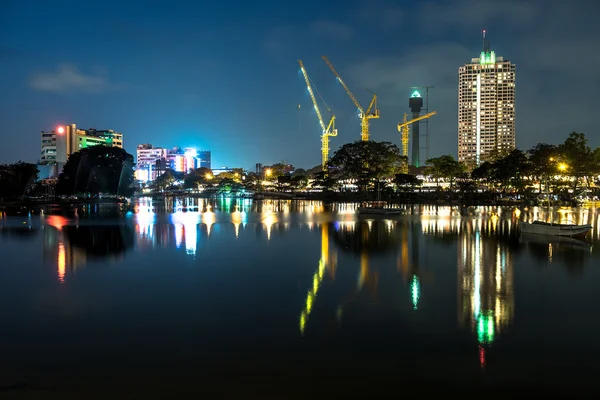 Colombo skyline at night — Stock Photo, Image