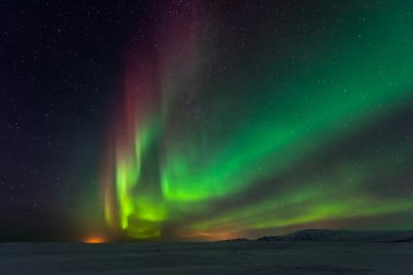 İzlanda 'nın kuzey ışıkları