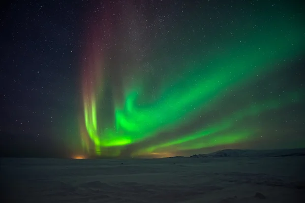 Aurores boréales en iceland — Photo