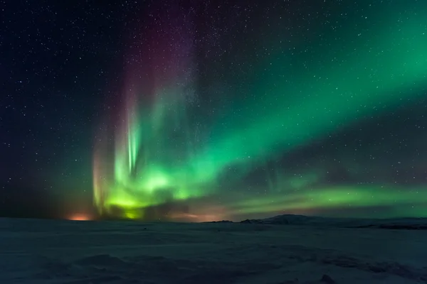 Nordlichter in Island — Stockfoto