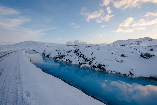 Χειμερινό τοπίο στην Ισλανδία — Φωτογραφία Αρχείου