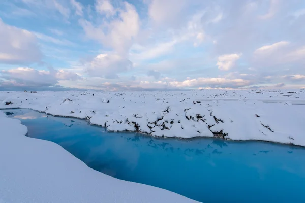 冰岛的冬季景观 — 图库照片
