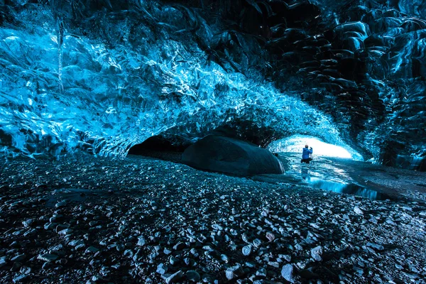 Ledová jeskyně na Islandu — Stock fotografie