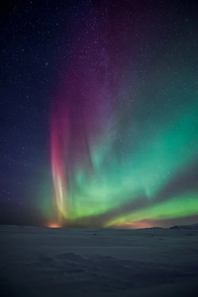 Luces del norte en iceland —  Fotos de Stock