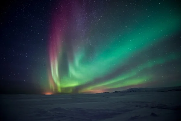 Aurora boreale in iceland — Foto Stock