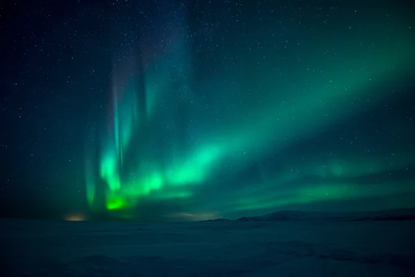 Aurores boréales en iceland — Photo